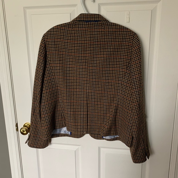 Brand New Houndstooth Wool JCrew Blazer Size 18 - Picture 4 of 7